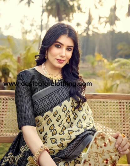 Pastel Yellow Cotton Printed Ready To Wear