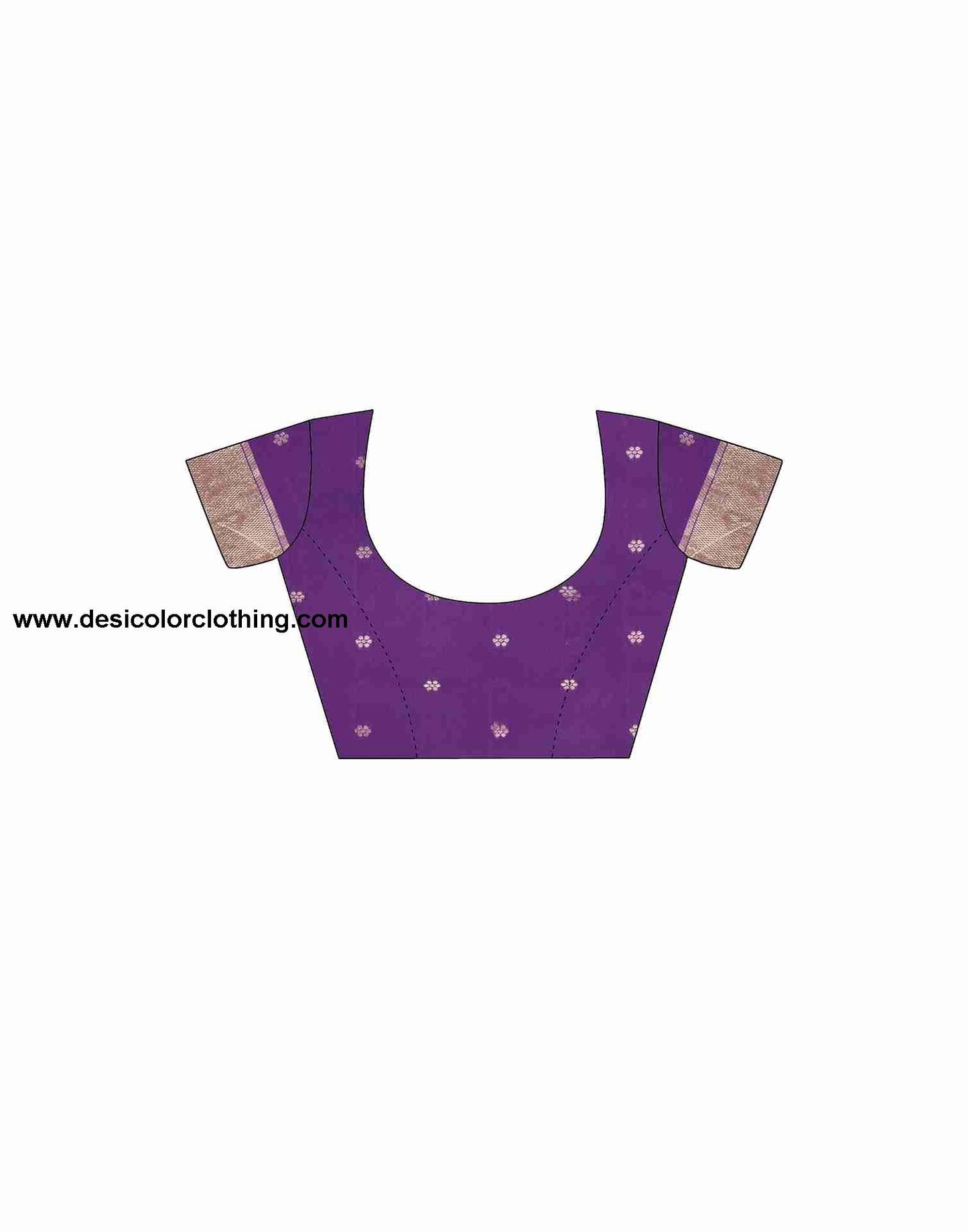 Purple Silk Plain Saree