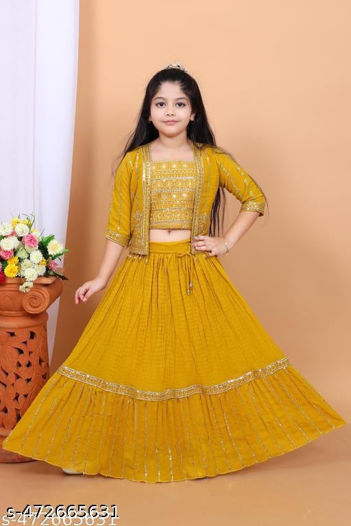 Product Image - Designer Kids Lehenga - Stylish and Traditional Indian Outfit for Girls - 5