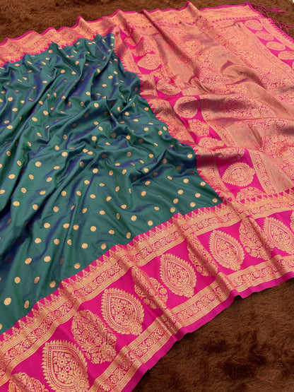 Product Image - Designer Soft Silk Paithani Saree with Zari Weaving | Festive & Wedding Wear