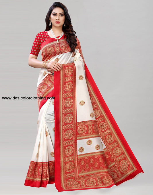 White Banarasi Silk Saree | 2019S121