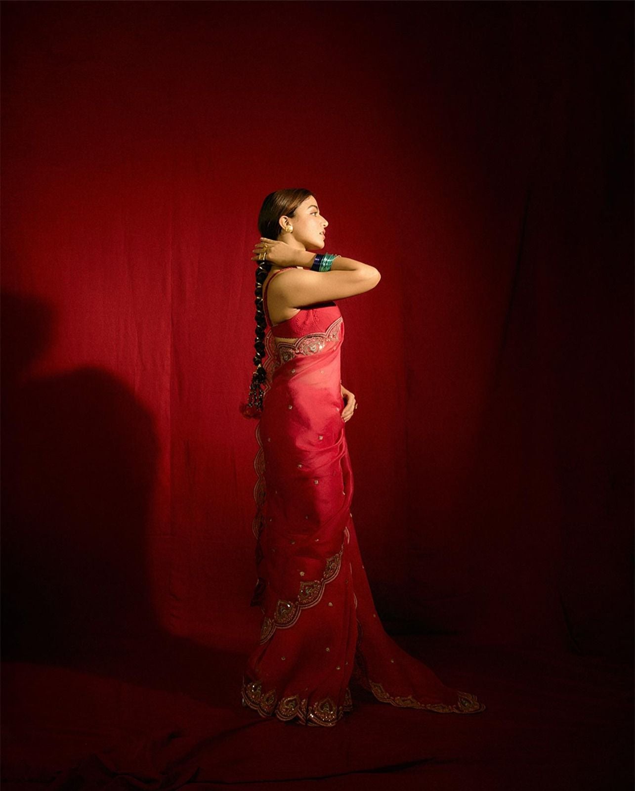 Product Image - Designer Rangoli Silk Saree with Fancy Thread & Sequence Work