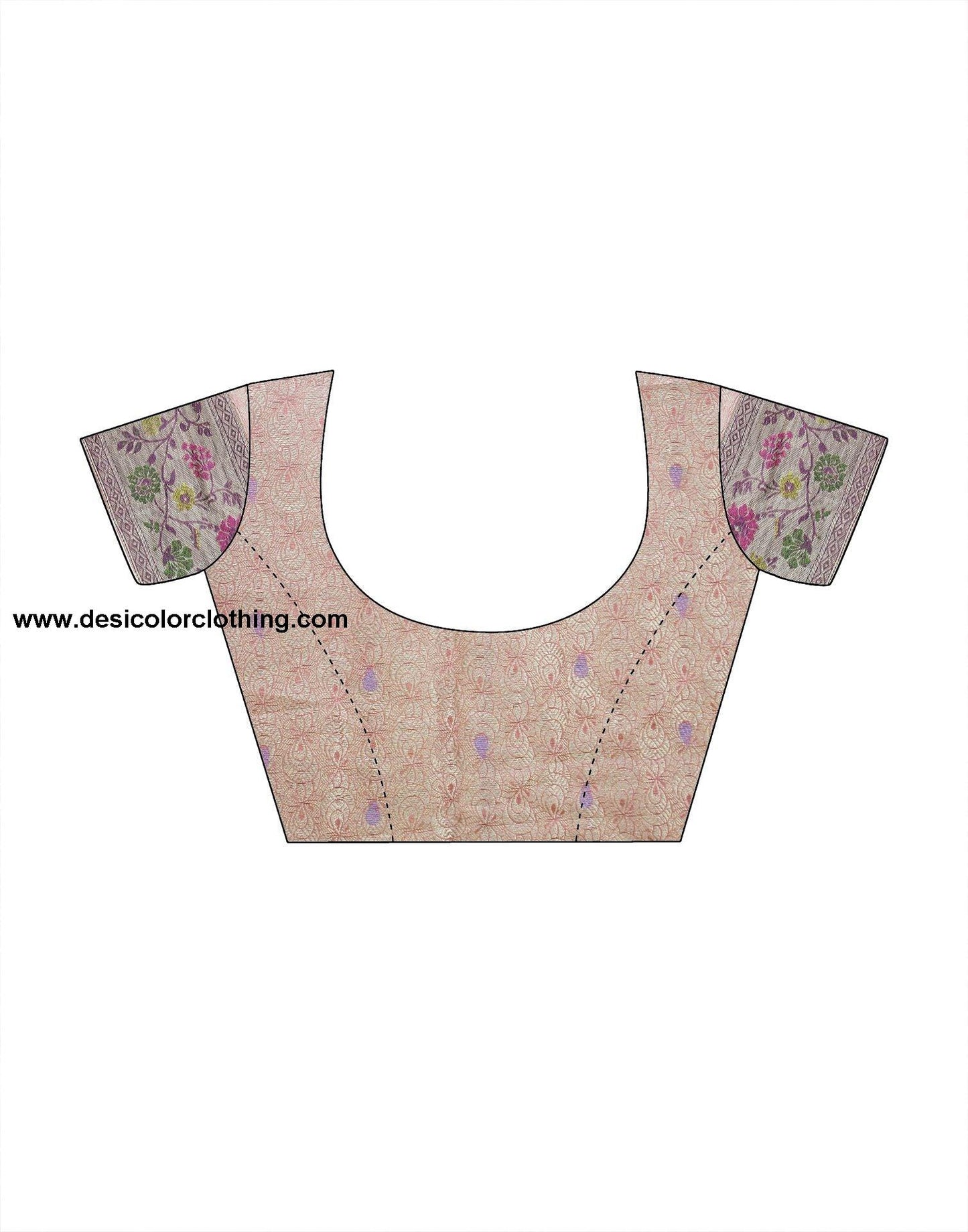 Pink Woven Banarasi Organza Saree