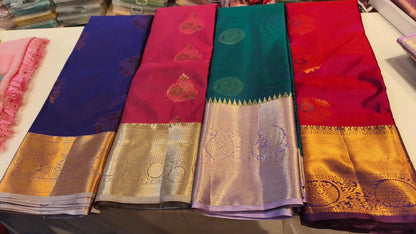Pure Kanchipuram Pattu Sarees | Authentic Handloom Silk Sarees Online DesiColorClothing