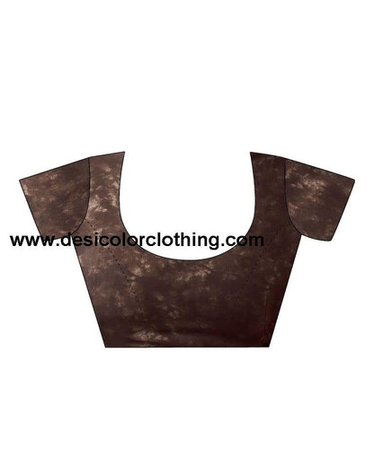 Brown Renial Printed  Saree
