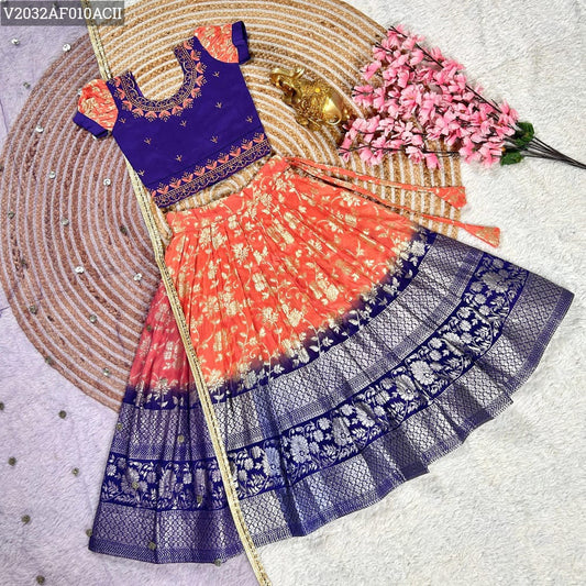 Product Image - Elegant Viscose Embroidery Lahenga Blouse with Dupatta