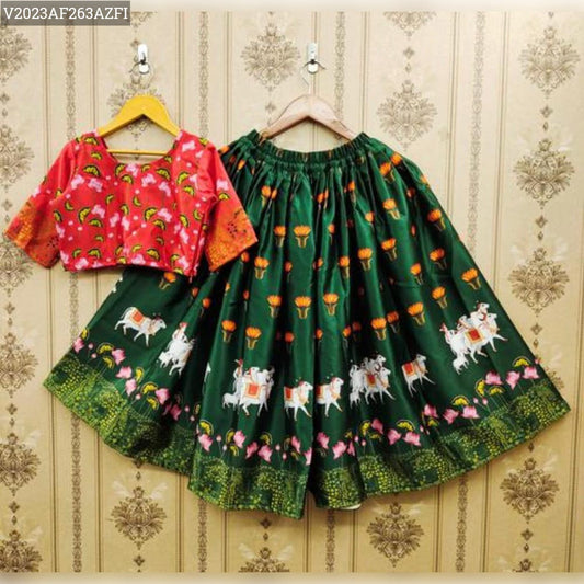 Product Image - Designer Kids Festive Wear - Printed Georgette Lehenga Choli