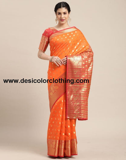 Turmeric Yellow Banarasi Silk Saree