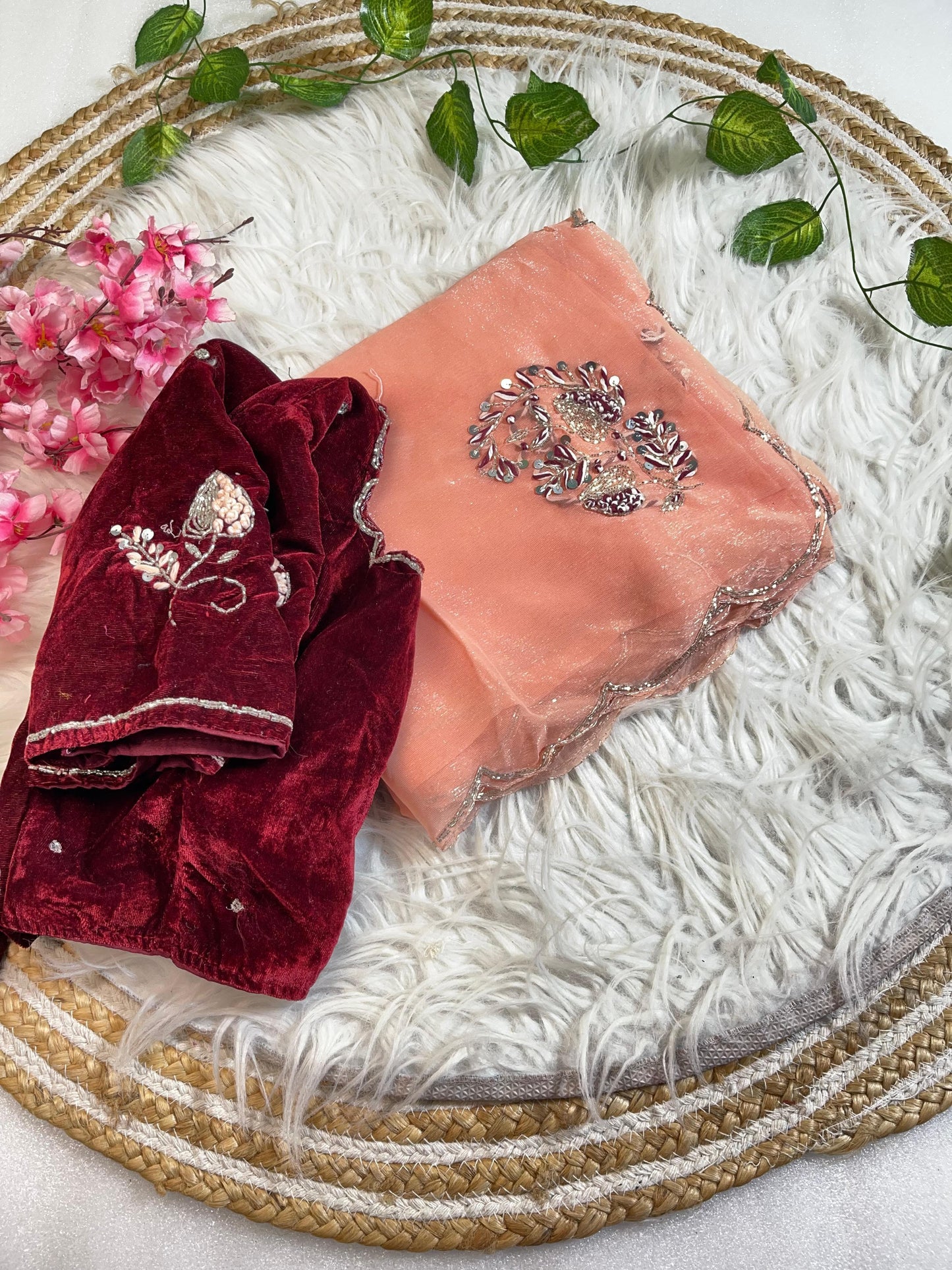 Product Image - Designer Georgette Wedding Saree with Exclusive Handwork