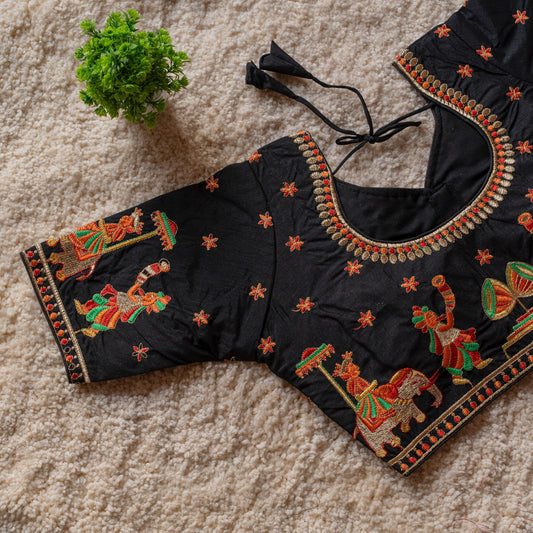Product Image - Exquisite Festival Wear Blouse with Embroidery and Sequence Work