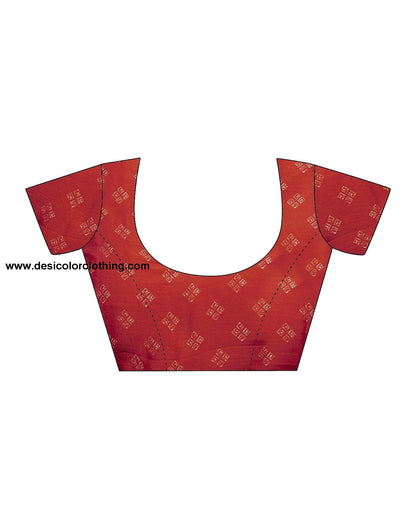 Red Chiffon Bandhani Printed Saree