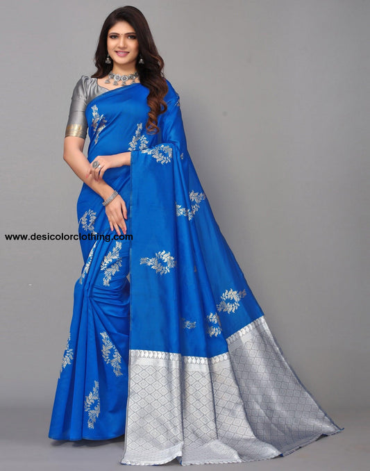 Blue Silk Saree