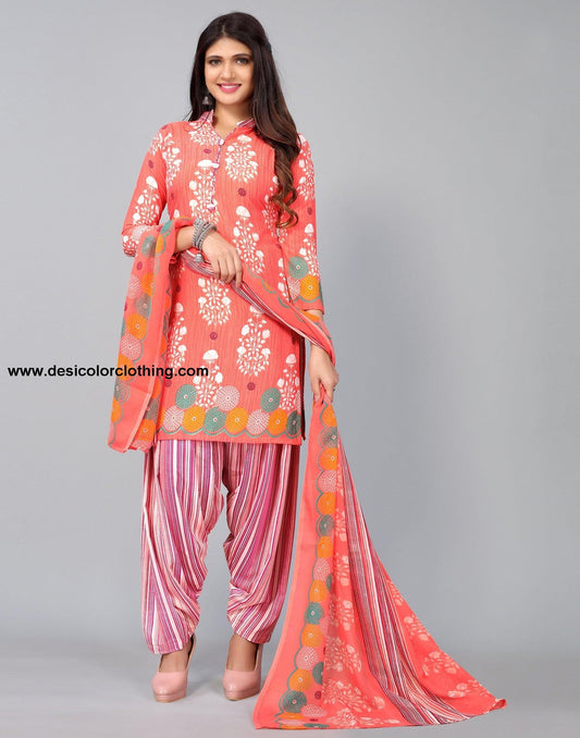 Printed Unstitched Salwar Suit Material