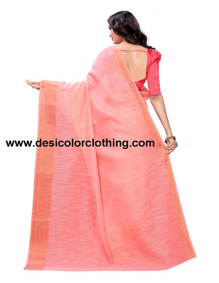 Pink Coloured Chanderi Jacquard Partywear saree | SLV1529S108