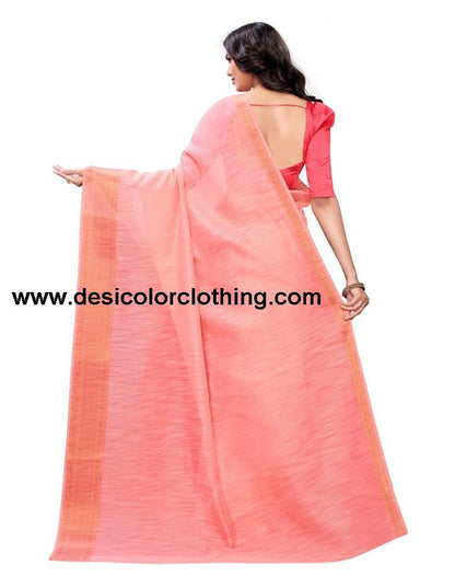 Pink Coloured Chanderi Jacquard Partywear saree | SLV1529S108