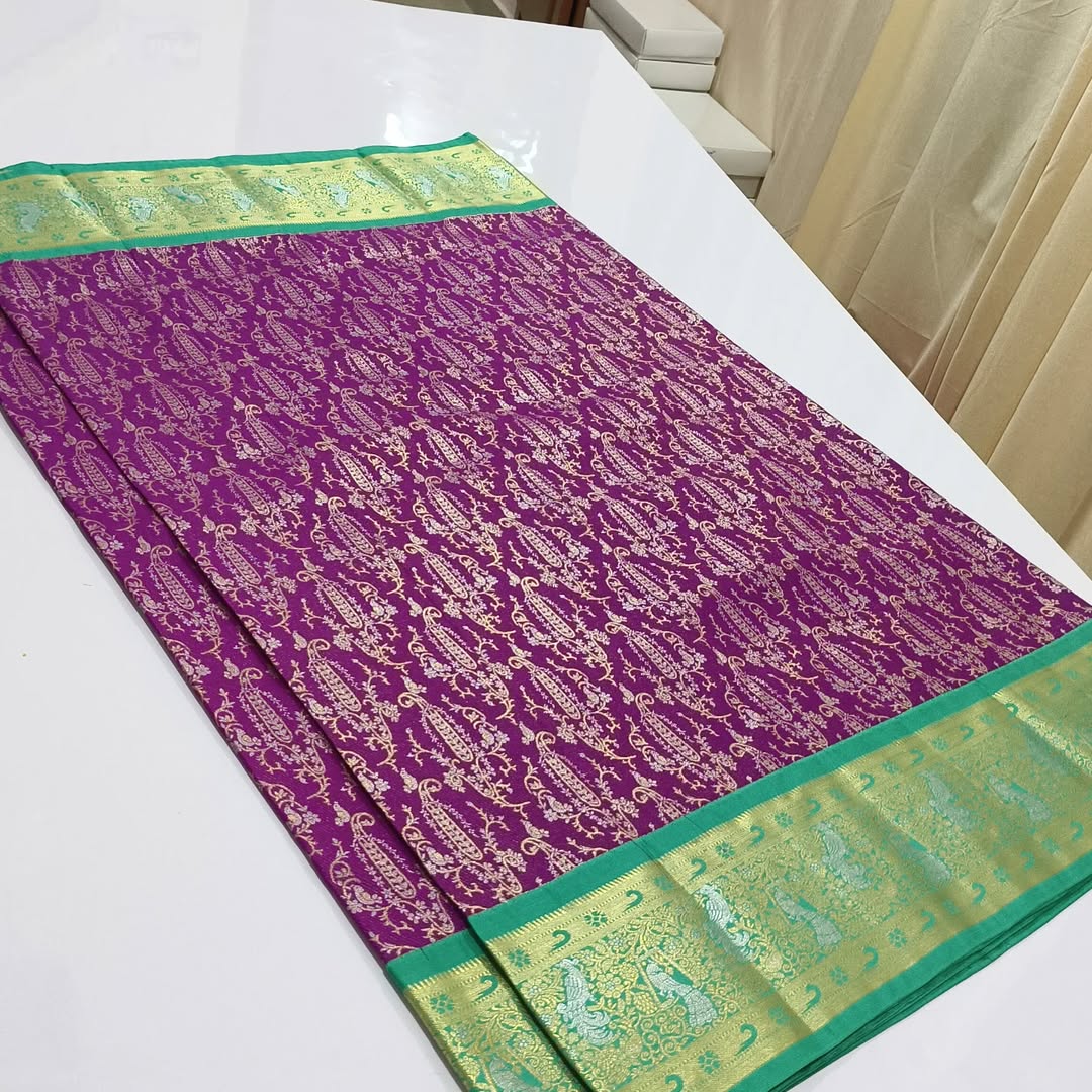 Product Image - Exquisite Meenakari Resham Double Warp Kanchipattu Saree