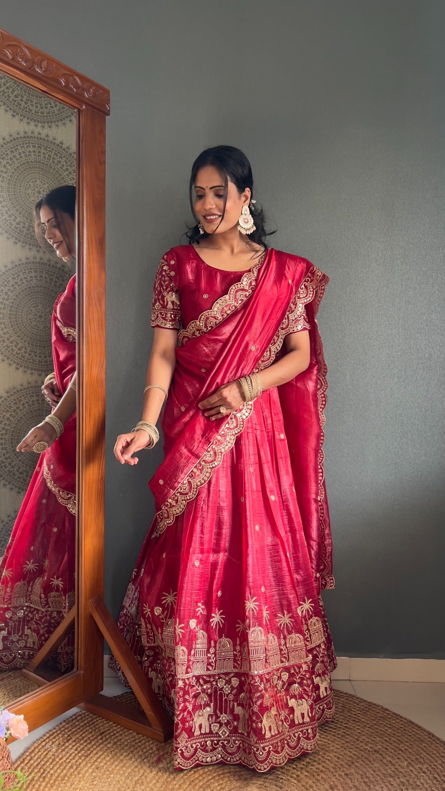 Product Image - Elegant Designer Lehenga Choli with Embroidered Dupatta