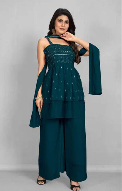 Product Image - Elegant Wedding Saree - Designer Fox Georgette