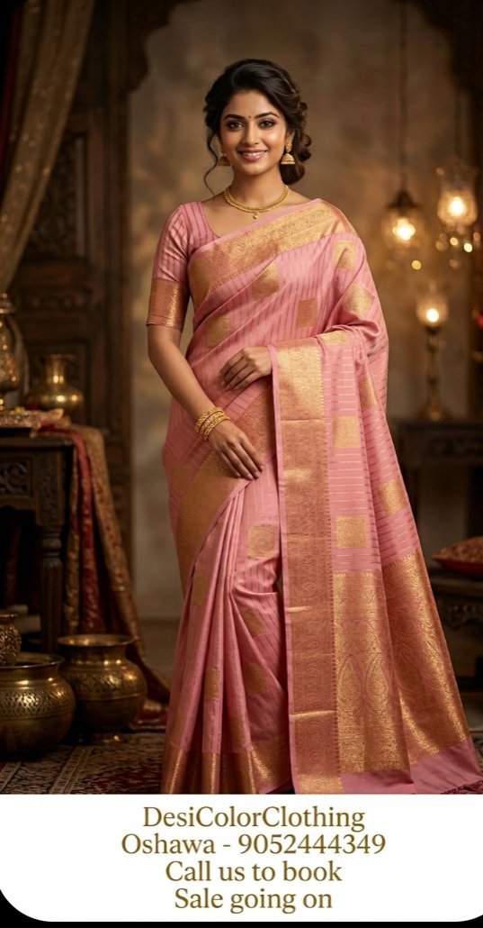 Product Image - Elegant Baby Pink Kachipuram Pattu Saree - 1