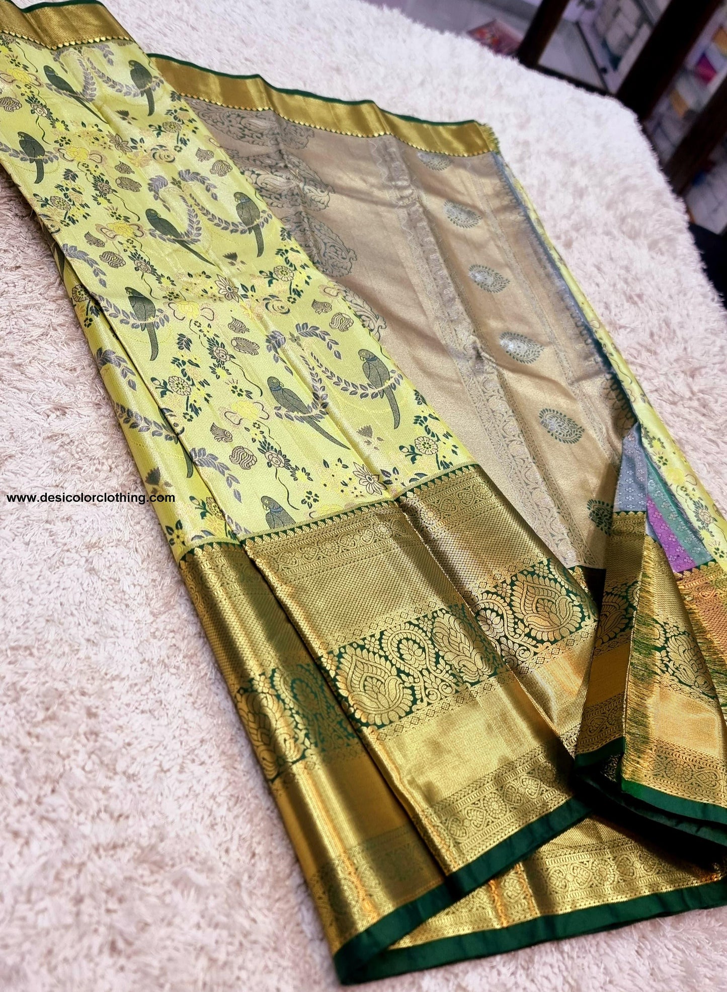 Kanchipuram Meenakari Pattern Bridal Blended High Quality Budget Silk Sarees