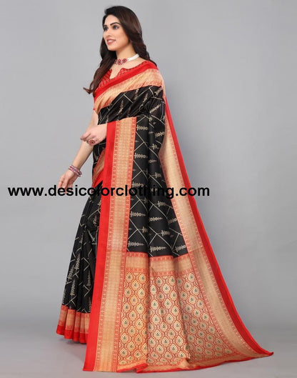 Black Banarasi Silk Saree
