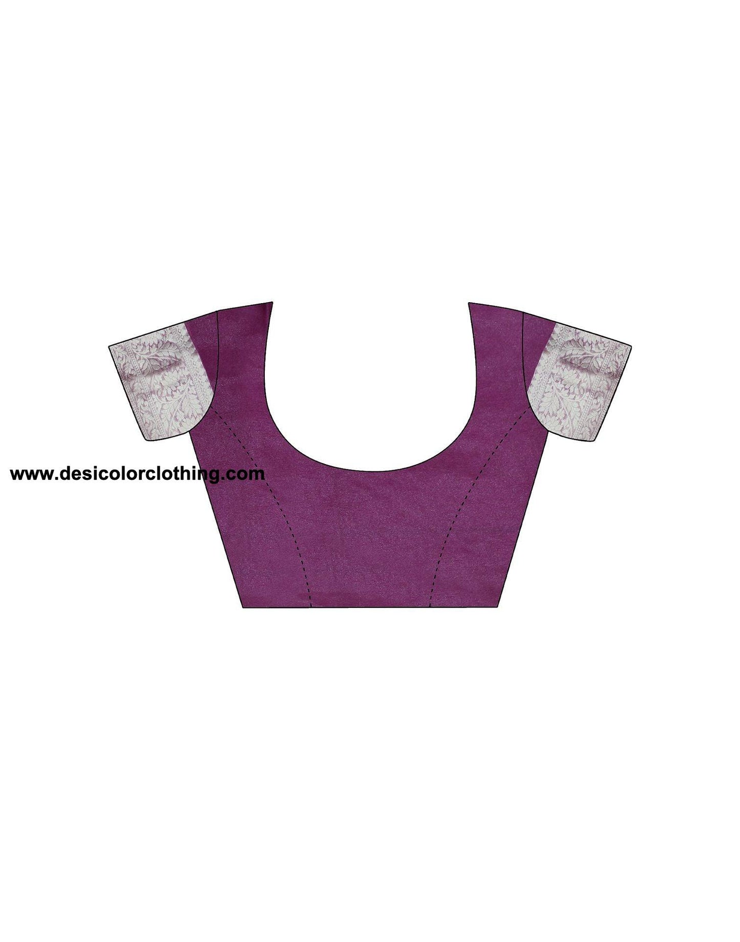 Dark Purple Plain Organza Saree