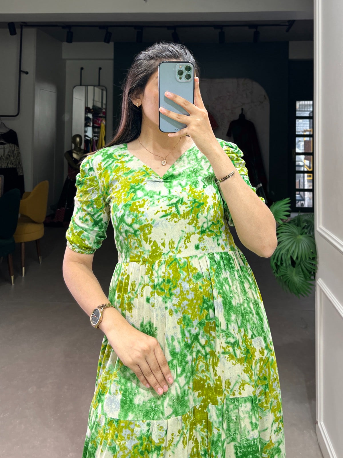 Elegant Rayon Stitched Frock - Three Layers of Endless Charm