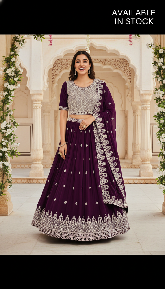 Designer Fully Stitched Lehengas | Ready-to-Wear Wedding & Party Lehengas DesiColorClothing