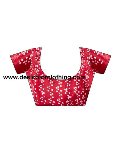 Red Silk Bandhani Saree