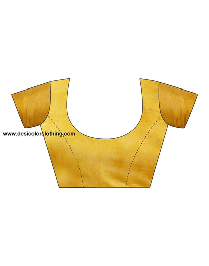 Yellow Cotton Printed Saree