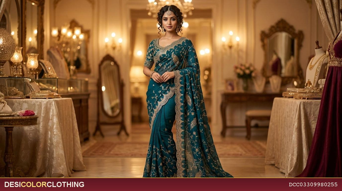 Product Image - Designer saree for Wedding and party wear - 1