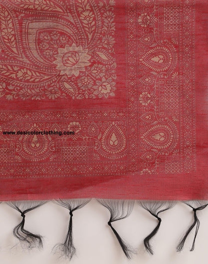 Black Silk Printed Saree