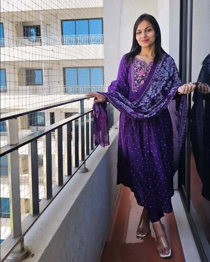Product Image - Pure Cotton Hand Embroidery Work Suit Set