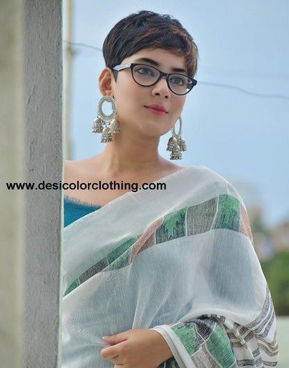 White Cotton Saree