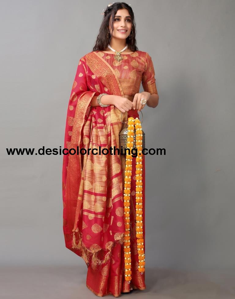 Red Banarasi Silk Saree