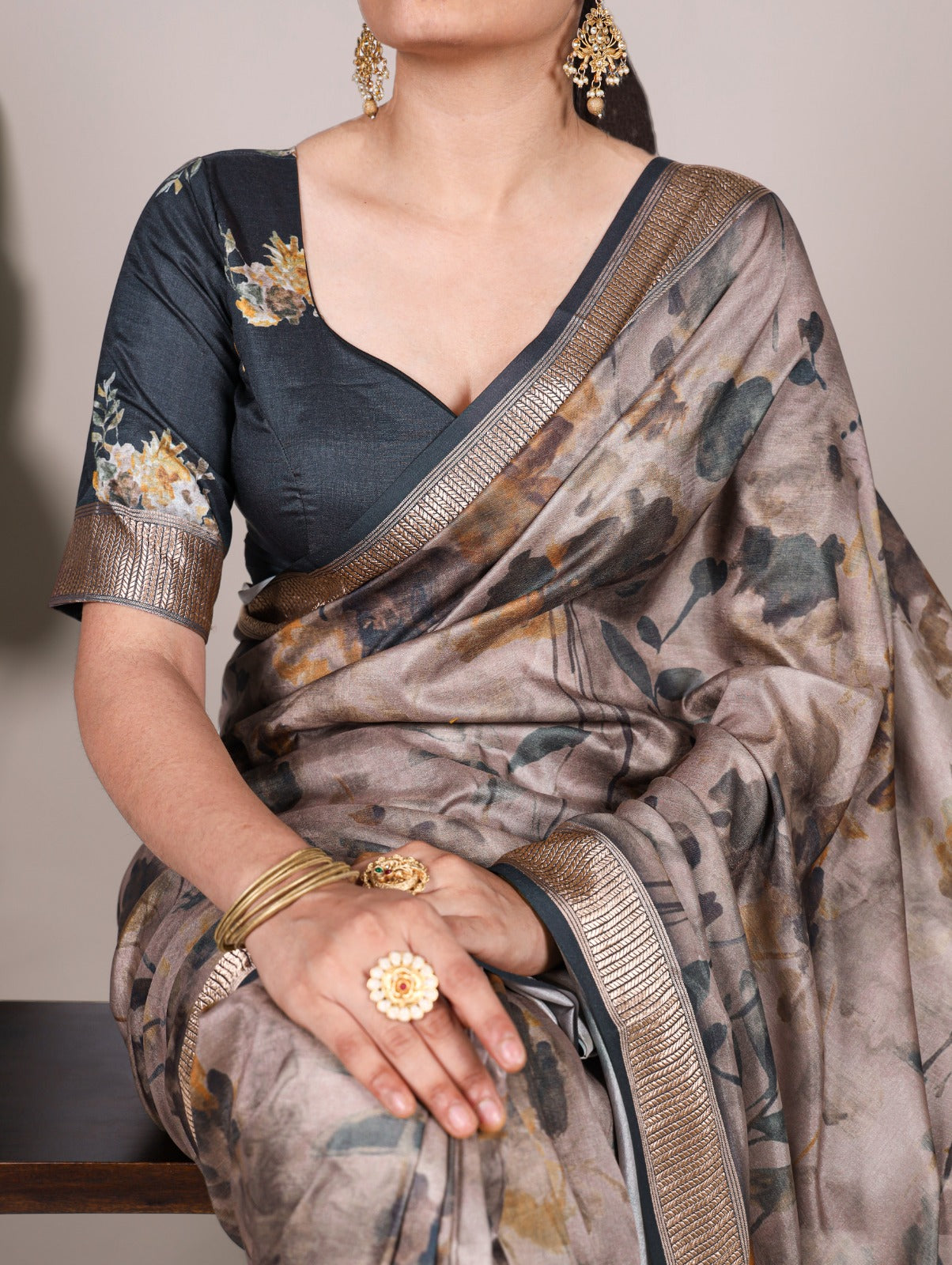 Product Image - Designer Tussar Silk Saree Collection with Viscose Border