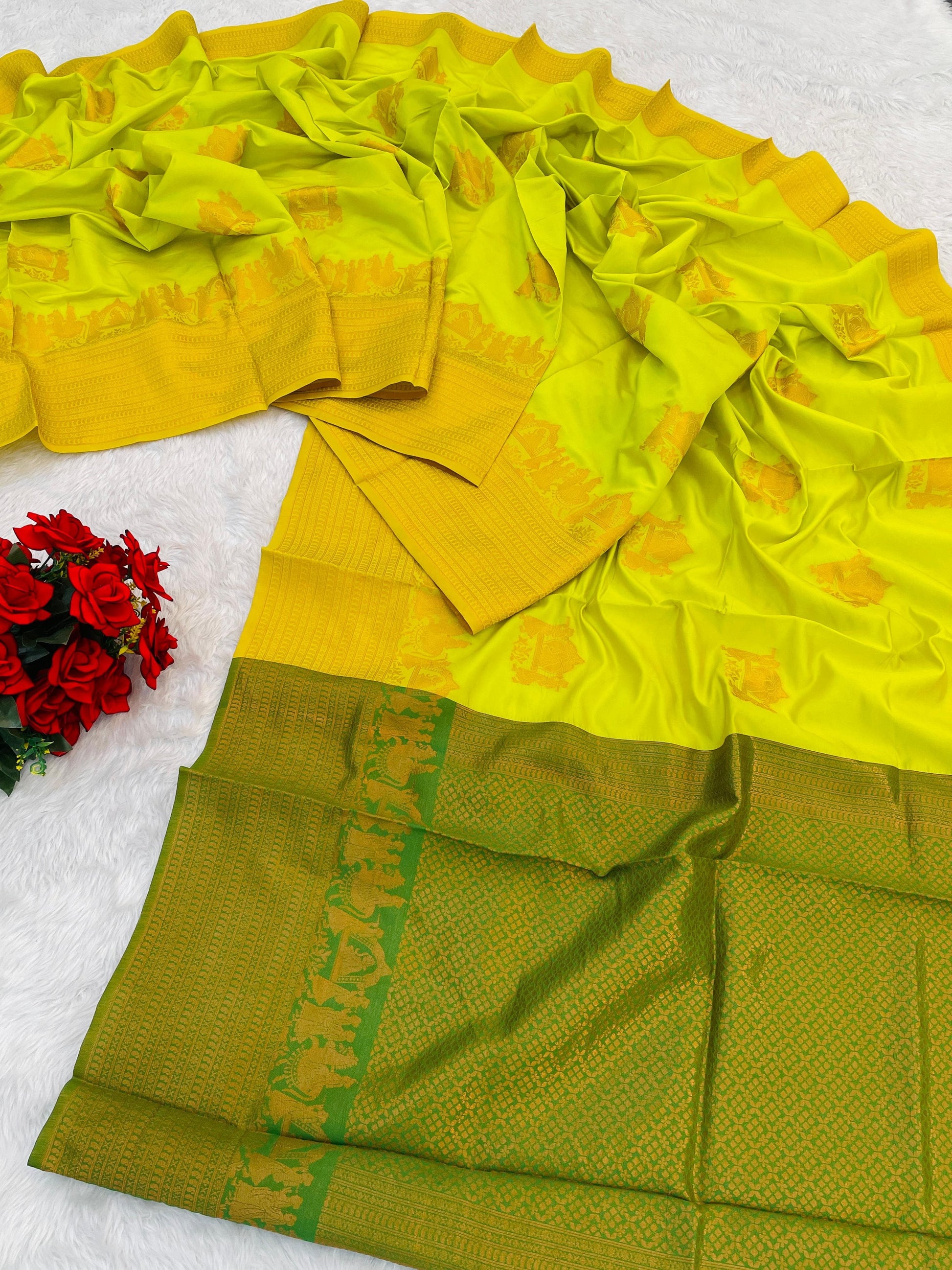 Product Image - Elegant Tissue Soft Silk Banarasi Saree - Ethnic Wear
