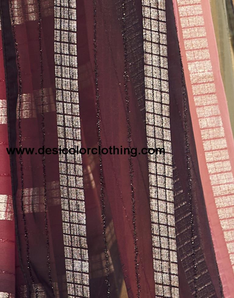 Black Georgette Plain Saree