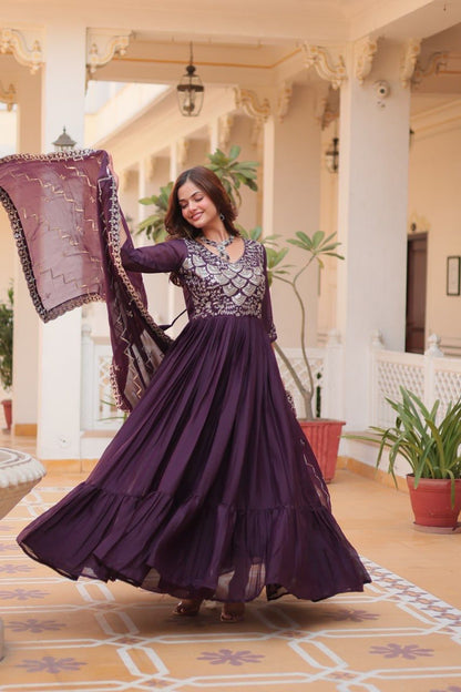 Product Image - Shree Ram Creation - Elegant Festival Gown with Dupatta