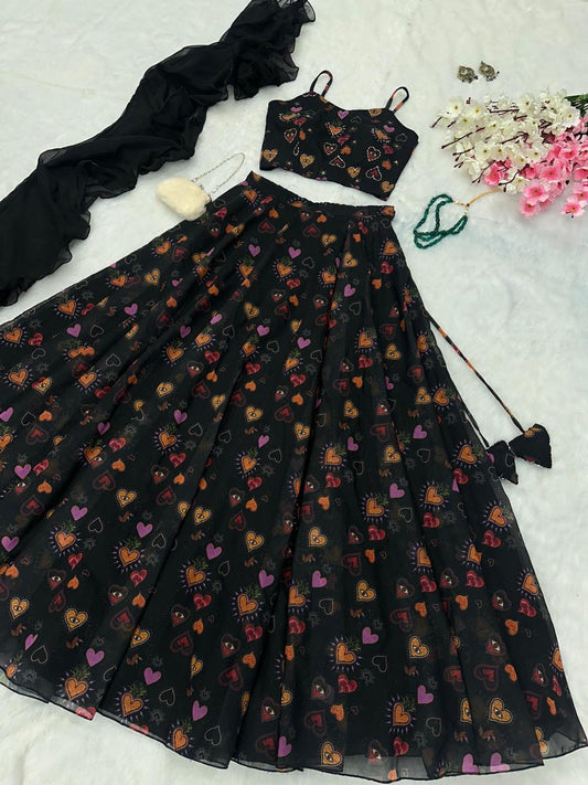 Product Image - Elegant Floral Lehenga Choli Set - 1