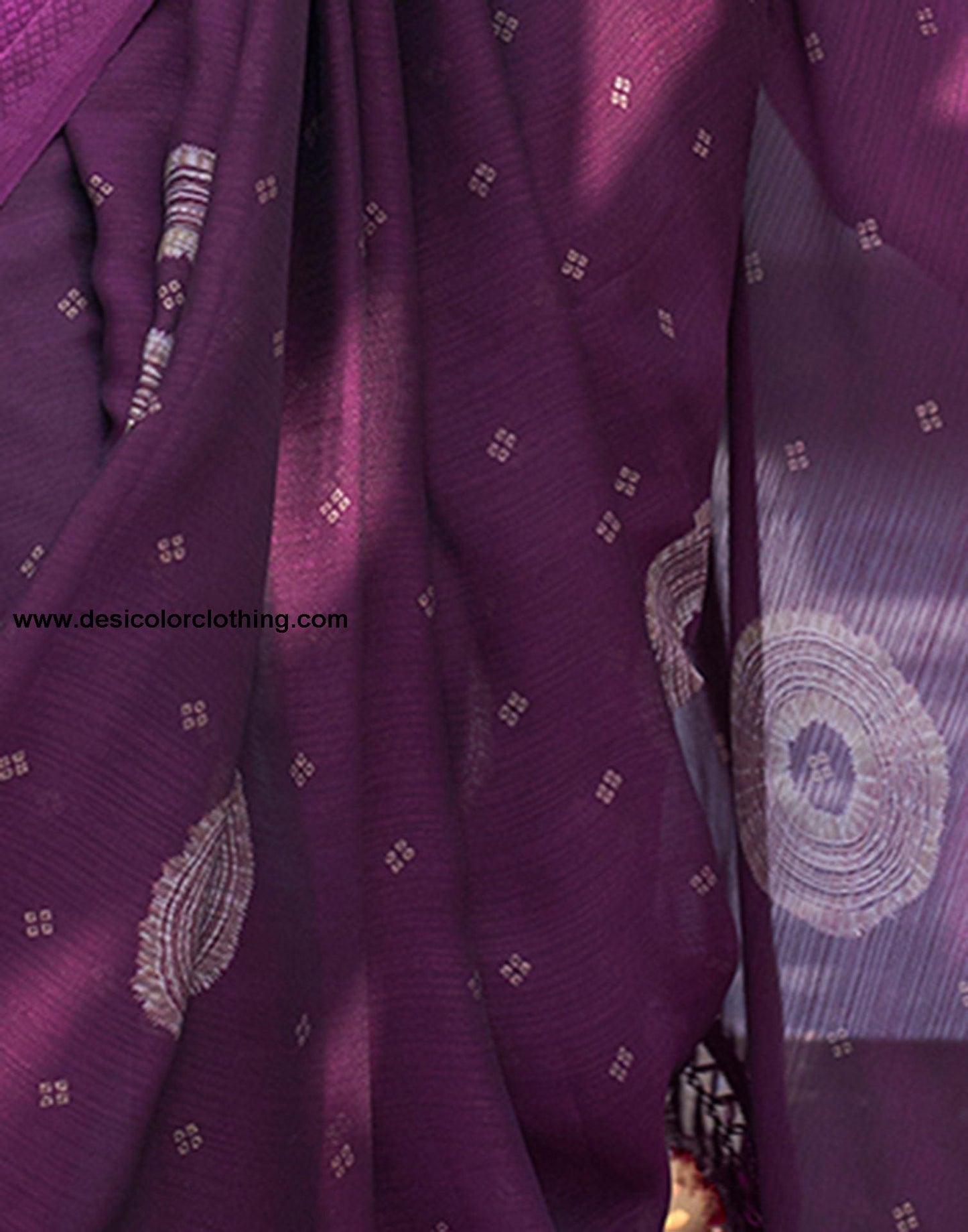 Purple  Printed Chiffon Saree