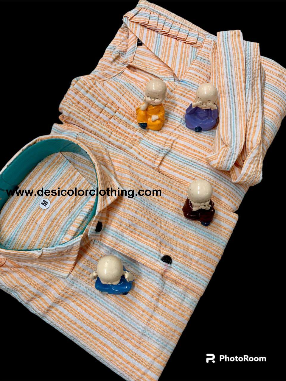 Veer-Zara-2 Pure Cotton Couple Combo (Shirt & Tunic)