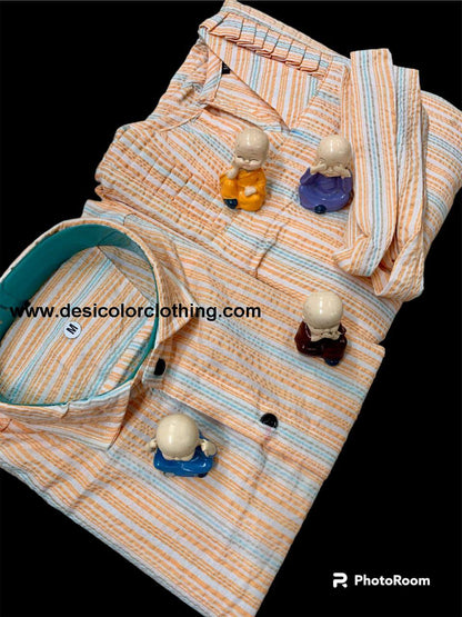 Veer-Zara-2 Pure Cotton Couple Combo (Shirt & Tunic)