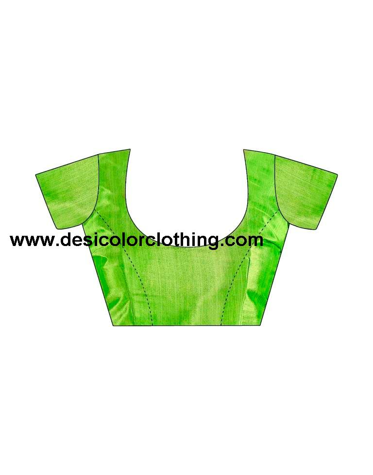 Bright Green Silk Printed Sarees