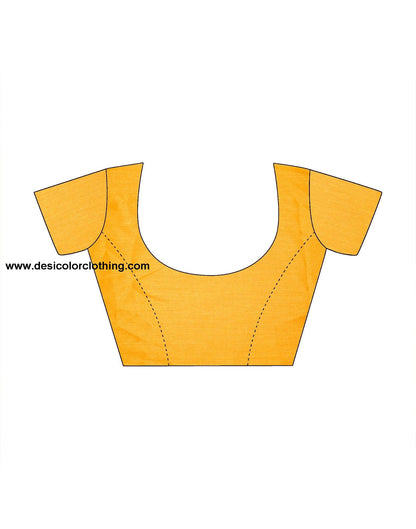 Yellow Georgette Printed Saree