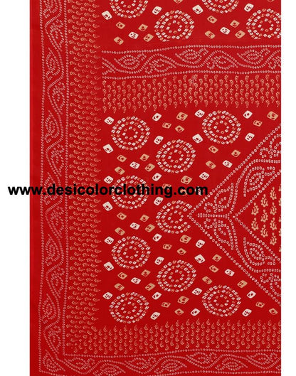Ruby Red Printed Saree | 2041S571