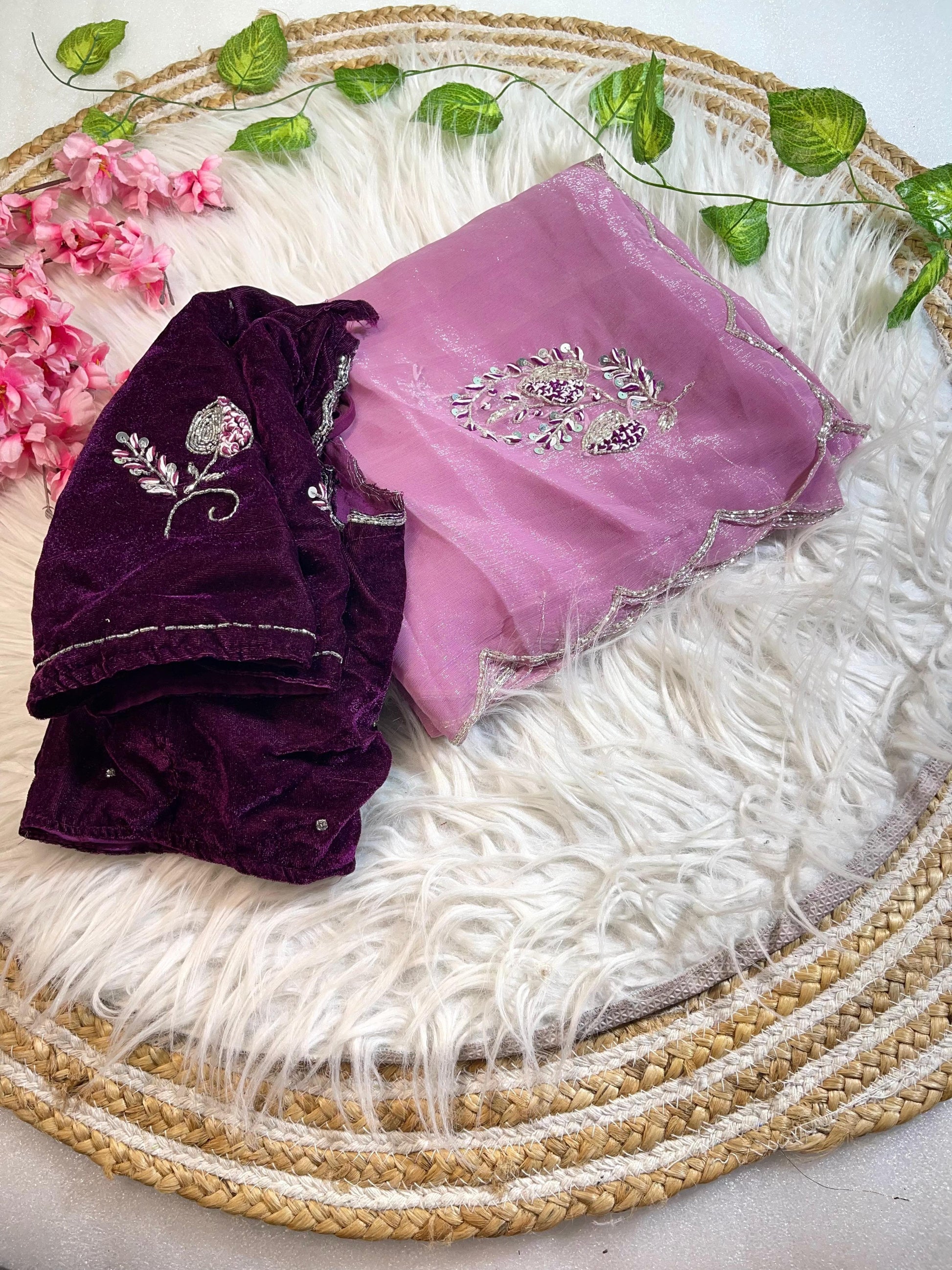 Product Image - Designer Georgette Wedding Saree with Exclusive Handwork