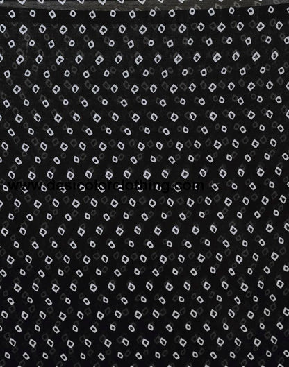 Black Georgette Printed Saree