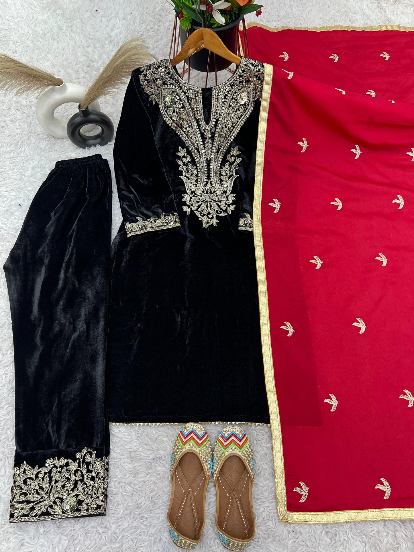 Product Image - Designer Party Wear Top-Dupatta Set