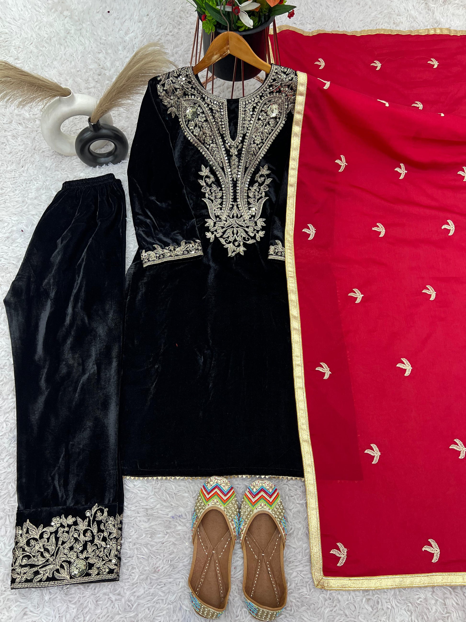 Product Image - Designer Party Wear Top-Dupatta Set